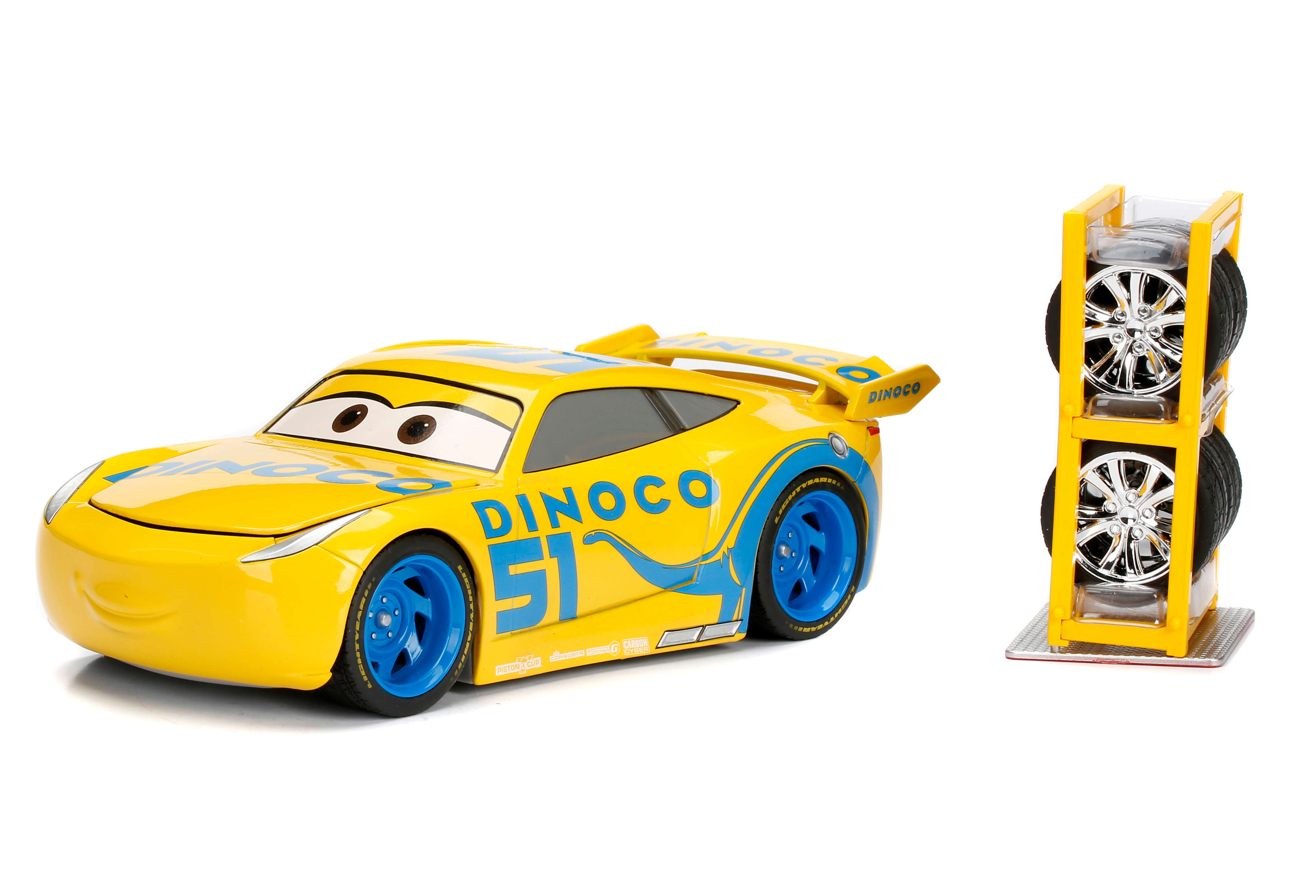 dinoco yellow car