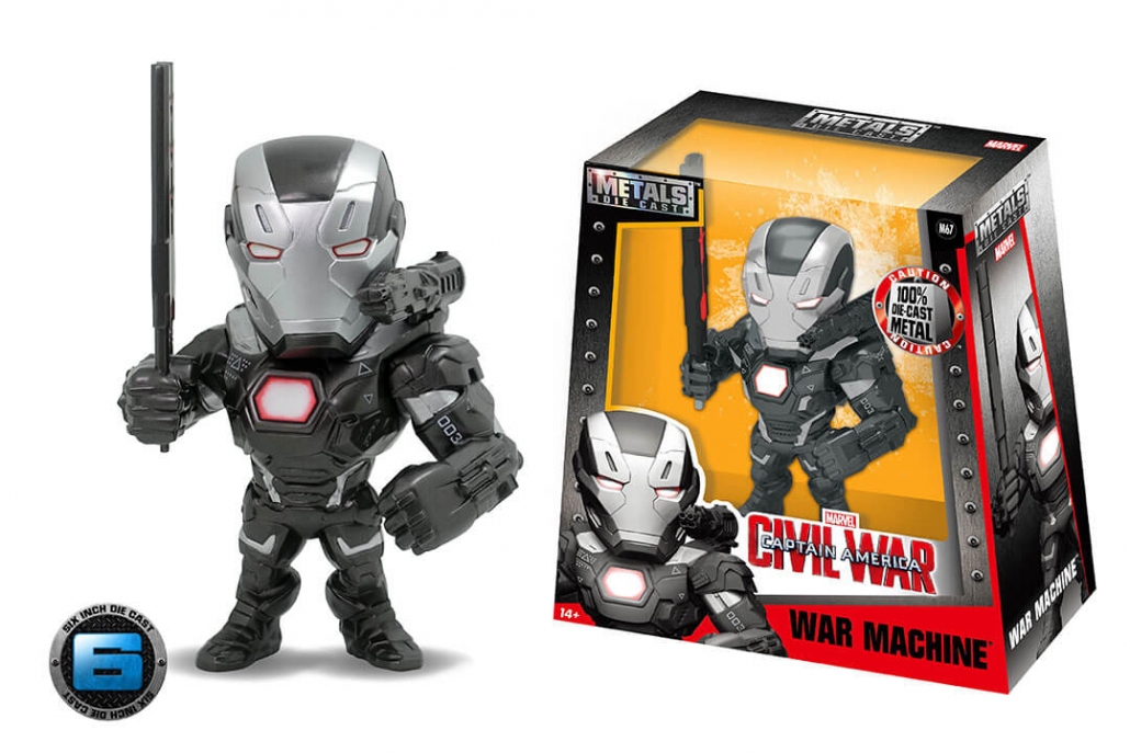 Metals Marvel 4" Die Cast Classic Figure War Machine Captain America Civil War 